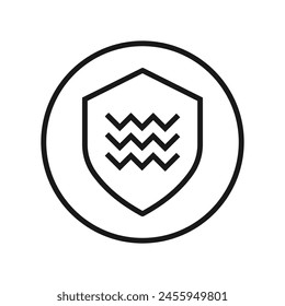 durable circle wave icon vector illustration