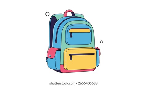 Mochila colorida duradera para aventuras diarias y escuela