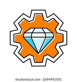 vetor de ícone de cor de construção durável. sinal de construção durável. ilustração de símbolo isolado