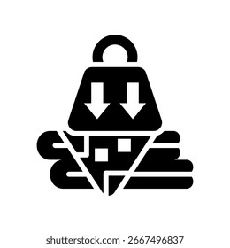 Durable Fabric Icon Glyph Vector Illustration