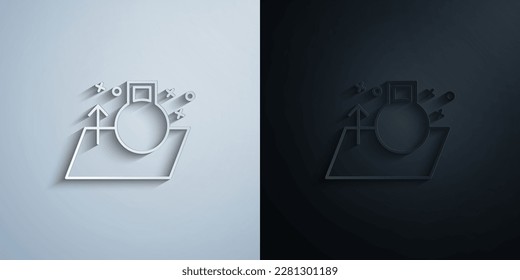 Durable fabric textile drop paper icon with shadow effect vector illuistration design