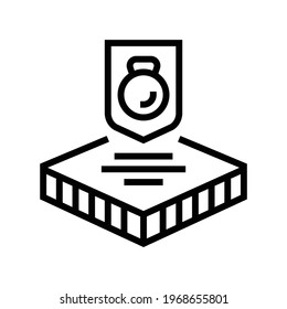 vector de icono de línea de propiedades de tejidos duraderos. signo de propiedades de tejidos duraderos. símbolo de contorno aislado ilustración negra