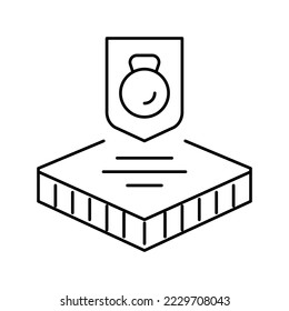 durable fabrics properties line icon vector. durable fabrics properties sign. isolated contour symbol black illustration