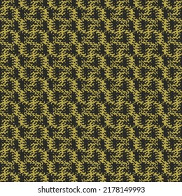 Durable golden fabric patterned with some blurred elements marked in black. Upholstery fabric texture.