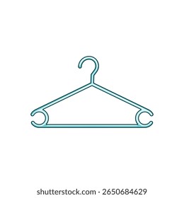 desenho de plástico durável cabide. leve cloorganization, versátil não deslizante, acessível ecofriendly durável gancho plástico sinal. isolado símbolo vetor ilustração