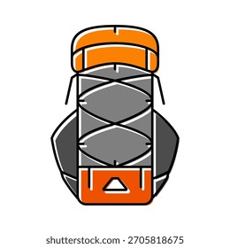 durable hiking backpack color icon vector. durable hiking backpack sign. isolated symbol illustration