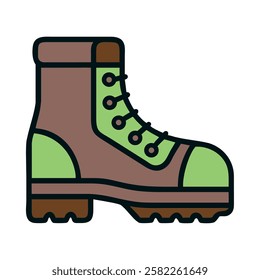 A durable hiking boot designed for outdoor adventures and rough terrain
