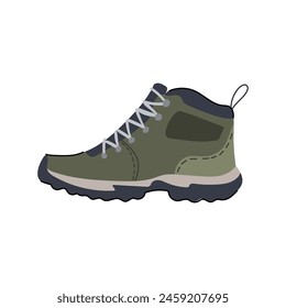 botas de senderismo duraderas de dibujos animados masculinos. impermeable ligero, cómodo agarre, equipo de tracción duradera botas de senderismo signo masculino. símbolo aislado Ilustración vectorial