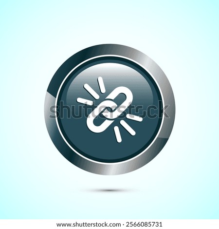 Durable icon design illustration, Durable logo badge for product design element. Gray Color Round Button Design
