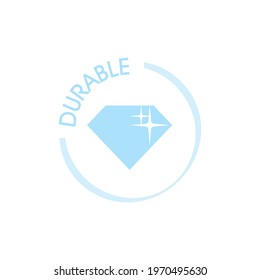 Durable. Icon, Emblem, Sign For Packaging. Diamond