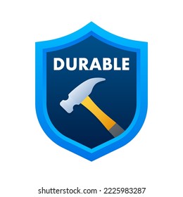 Durable icon. Durable sign, label. Vector stock illustration.