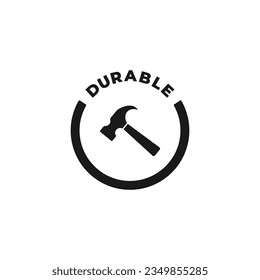 Durable icon vector or Durable symbol vector isolated. Best Durable icon vector for product design element. Durable symbol vector for product packaging design element.