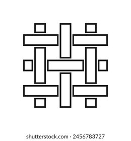 Vector de icono de esquema de interbloqueo duradero 