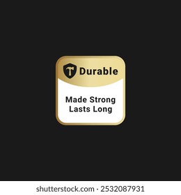 Vector durable de la etiqueta o Vector durable de la muestra para el producto. Mejor Vector de etiquetas duraderas para el elemento de diseño del producto. Vector de etiquetas duradero para el elemento de diseño de embalaje del producto.