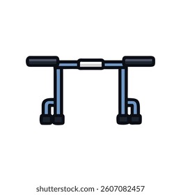 Durable Multi-Grip Pull-Up Bar for Effective Strength Training. Design of Fitness and Gym Icons.
