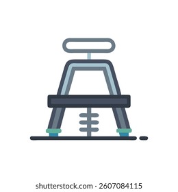 Durable Plyometric Jump Trainer for High-Speed Workouts. Design of Fitness and Gym Icons.