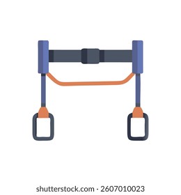 Durable Resistance Training Belt for Effective Workouts. Design of Fitness and Gym Icons.