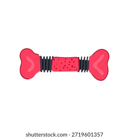 Durable squeaky pet toy shaped like a bone, offering playful chewing and interaction for pets, promoting dental health and reducing boredom in animals