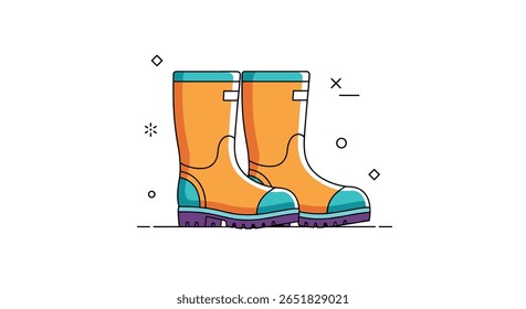 Durable waterproof rubber boots for outdoor adventures and gardening work