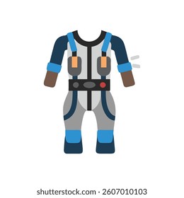 Durable Weighted Training Suit for Enhanced Performance. Design of Fitness and Gym Icons.