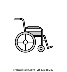Durable Wheelchair with Secure Footrests and Push Handles Isolated on White
