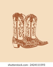 Durango boot images in beige background collection