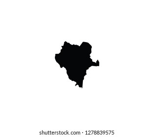 Durango outline map Mexico state