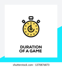 DURATION OF A GAME LINE ICON SET