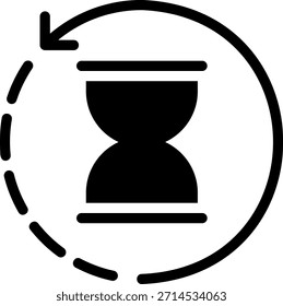 Vector de ilustración de icono de glifo de duración