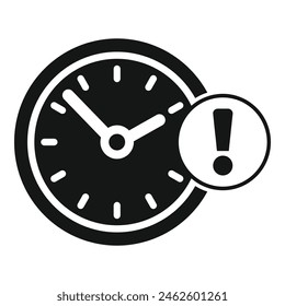 Duration hour concept icon simple vector. Overtime deadline. Agenda schedule