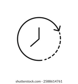 Duration icon Flat illustration sign