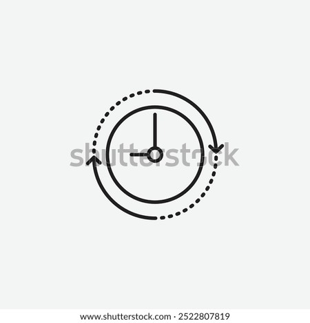 Duration icon isolated on white background