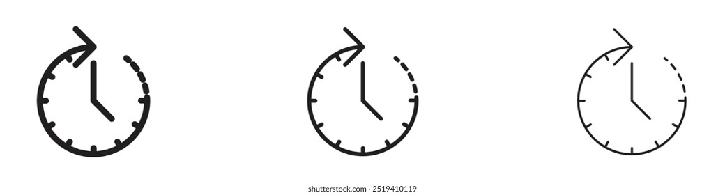 Duration icon vector icon set. EPS 10