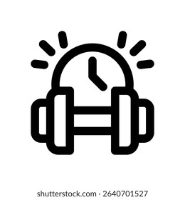 duration line icon. Clean and minimalist vector icon for websites, mobile apps, presentations, and logos. Fully scalable and customizable for any project.