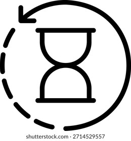 Vector de ilustración de icono de línea de duración