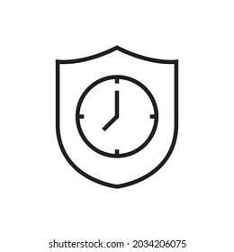 Icono de protección de duración Ilustración vectorial