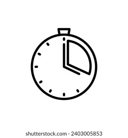 Duration vector line icon illustration