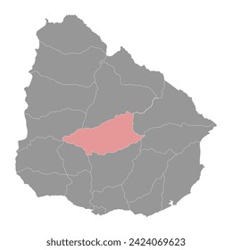 Durazno Department map, administrative division of Uruguay. Vector illustration.