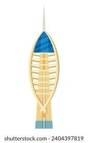 durban building illustration vector isolated