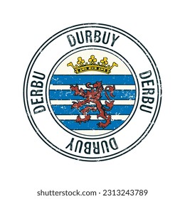 Durbuy , Belgium city vector grunge rubber stamp over white background