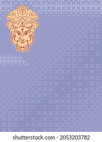 Durga Calligraphic Goddess Of Power, Divine Mother Of The Universe Vector Art Illustration