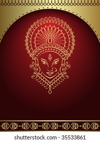 Durga Calligraphic ornamental