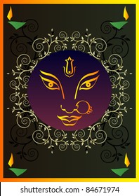 Durga Diwali Design