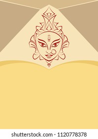 Durga Goddess Of Power, Divine Mother Of The Universe Design Vector Art Illustration