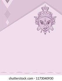 Durga Goddess Of Power, Divine Mother Of The Universe Design Vector Art Illustration