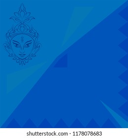 Durga Goddess Of Power, Divine Mother Of The Universe Design Vector Art Illustration