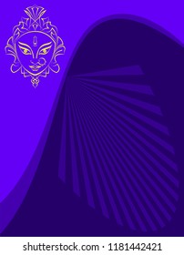 Durga Goddess Of Power, Divine Mother Of The Universe Design Vector Art Illustration