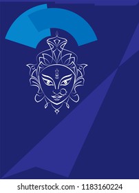 Durga Goddess Of Power, Divine Mother Of The Universe Design Vector Art Illustration