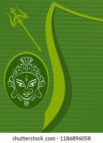 Durga Goddess Of Power, Divine Mother Of The Universe Design Vector Art Illustration