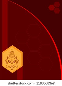 Durga Goddess Of Power, Divine Mother Of The Universe Design Vector Art Illustration